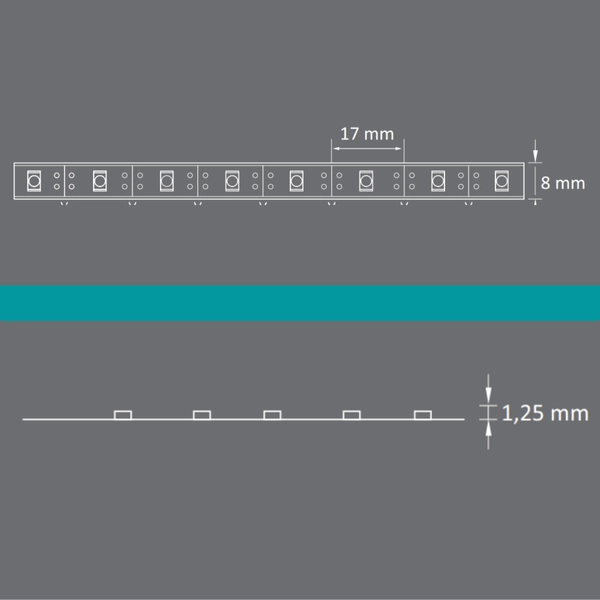 Taśma LED z czujnikiem PIR + port USB 317957 LED 8,5W 4000K biała