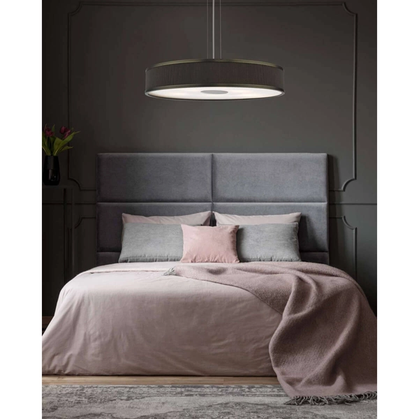 Lampa wisząca materiałowa Alvaro ALV1739 okragła brązowy