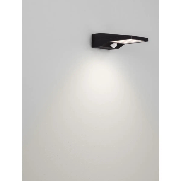 Solarna lampa elewacyjna DIVANTA LE75122 LED 1W 3000K IP54 czarna