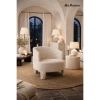 Tapicerowany fotel OSCAR MM001501100358 beżowy kubełkowy tkanina 70cm