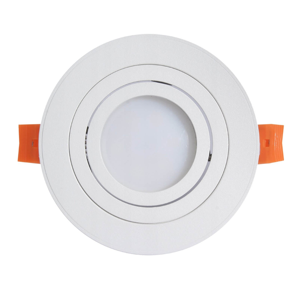 Lampa podtynkowa półtuba 225 Domeno LED okrągła regulowana metalowa biała
