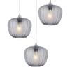 Kaskada lampa wisząca Monet 3178 szklana nad łóżko chrom przydymiona