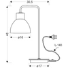 Skandynawska lampa stołowa VARIO 41-73488 metalowa loftowa czarna drewna