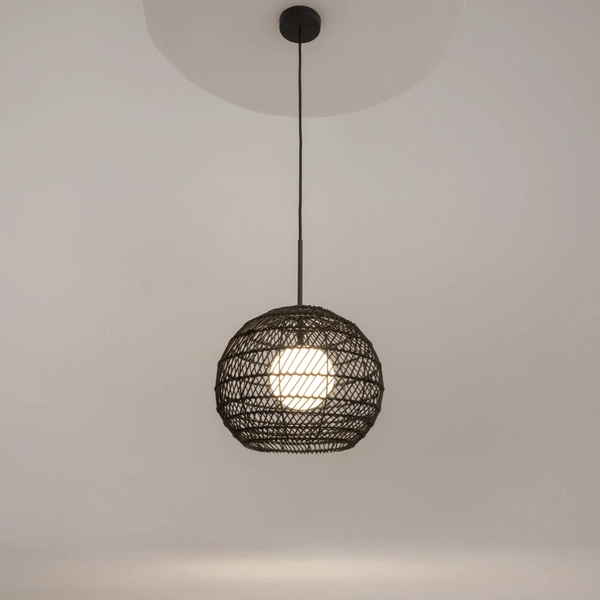 Zwieszana lampa boho Cane MOD204PL-01B1 Maytoni kulista czarny
