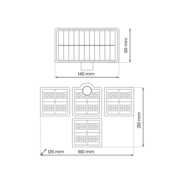 Solarny naświetlacz Flexi EKO9153 Ekolight LED 30W 6000K na pilot IP44 srebrny