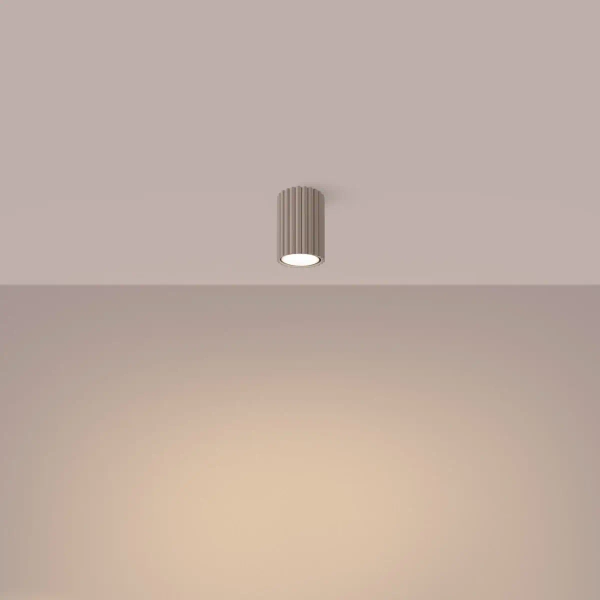 Ryflowana lampa sufitowa KARBON SL.1758 podłużna kaszmirowa