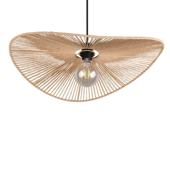 Ekologiczna lampa wisząca nad stół LAURINE R36161026 czarny brązowy