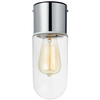 Sufitowa LAMPA loftowa ZEN 107796 Markslojd szklana OPRAWA industrialny plafon tuba do łazienki IP44 czarna przezroczysta