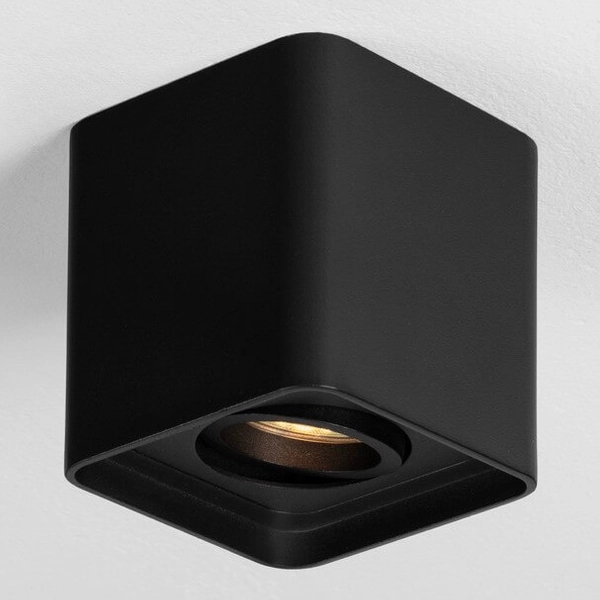 Lampa nasufitowa ESTERO LE44395 kwadrat kostka do gabinetu czarna