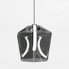 Szklana lampa wisząca do salonu COLORE MD3350-1BL/S LED 6W 3000K czarna