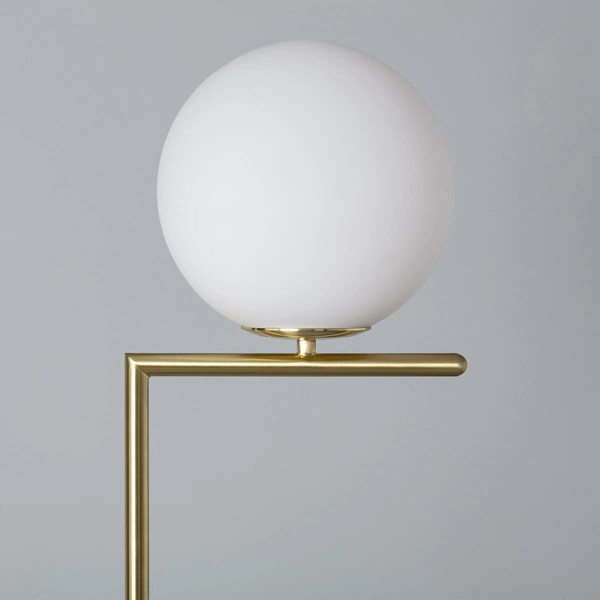 Kulista lampa podłogowa Home ABR-LSHH-E27 Abruzzo złoty biały