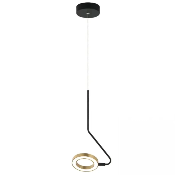 Biurowa ledowa wisząca lampa 22045 LED 7W 3000K liniowa ring czarny