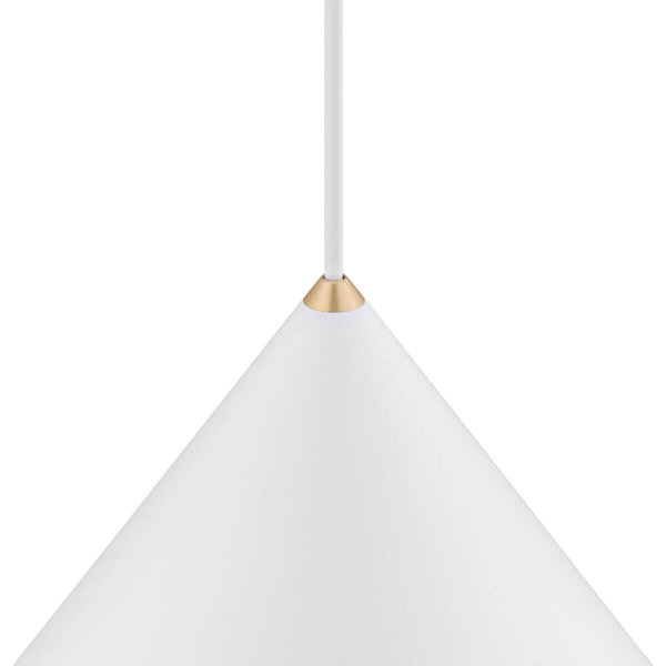 Lampa wisząca do salonu Zenith 8002 Nowodvorski metalowa mosiądz biała