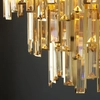 Kryształowa lampa wisząca L&-198925 Light& glamour szampańska złota