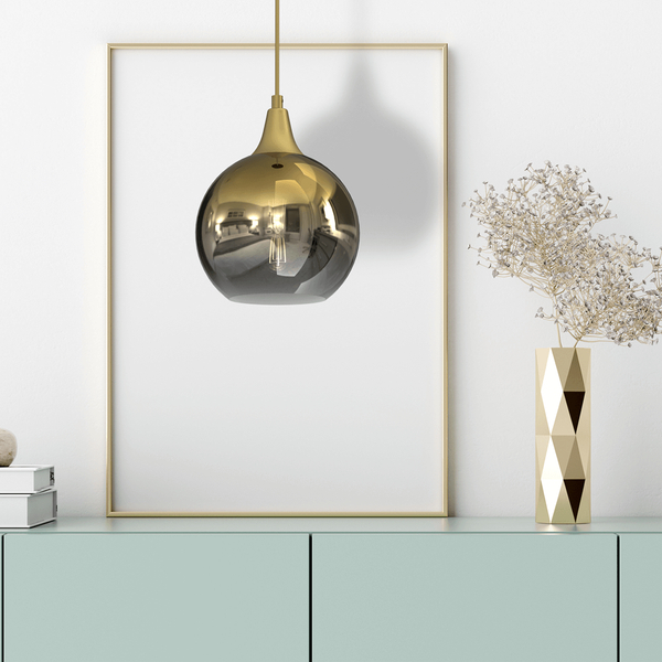 Lampa wisząca Monte MLP8400 ball nad stół przydymiona złota
