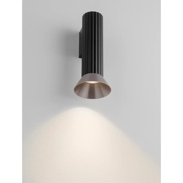 Kinkiet ścienny metalowy MARENZO LE45608 do salonu czarny brązowy