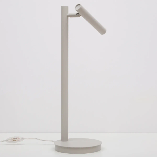 Lampka nocna stołowa Sopel 41476 do sypialni tubka szara beżowa