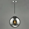 Loftowa wisząca lampa Ripple SP71-RIP8810 szklana kula chrom przydymiony