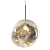 Połyskująca lampa wisząca GLAM MP-1239-380 chrome bańka ognista srebrna