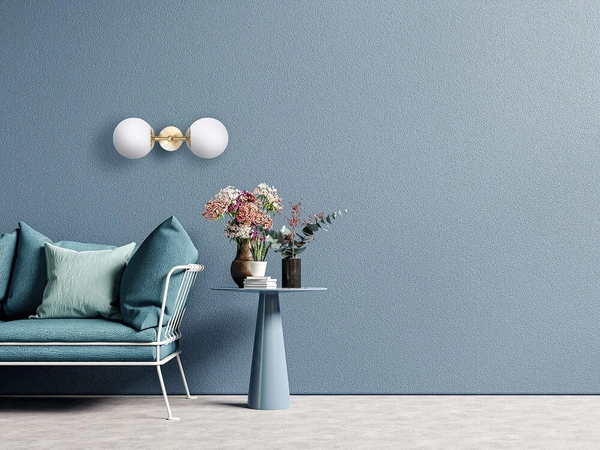 Loftowy kinkiet złoty DORADO LP-002/2W Transp. Light Prestige szklane kule balls