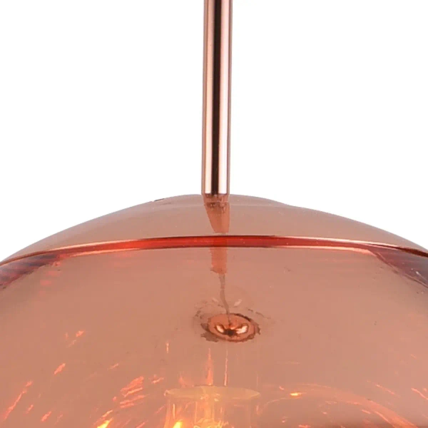 Wisząca lampa nad stół Glam MP-1239-380 Step do jadalni kula miedziana