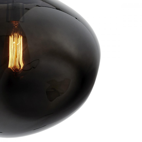 Salonowa lampa wisząca szklana AVIA 11156108 Kaspa loft czarna