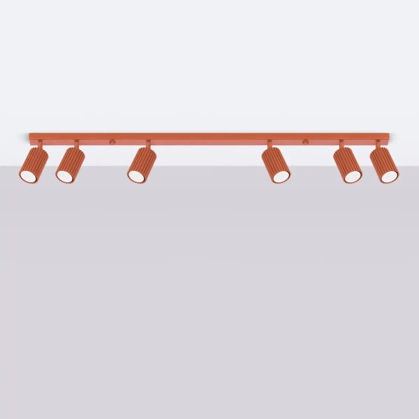 Sufitowa lampa na listwie KARBON SL.1642 tubki regulowane czerwone