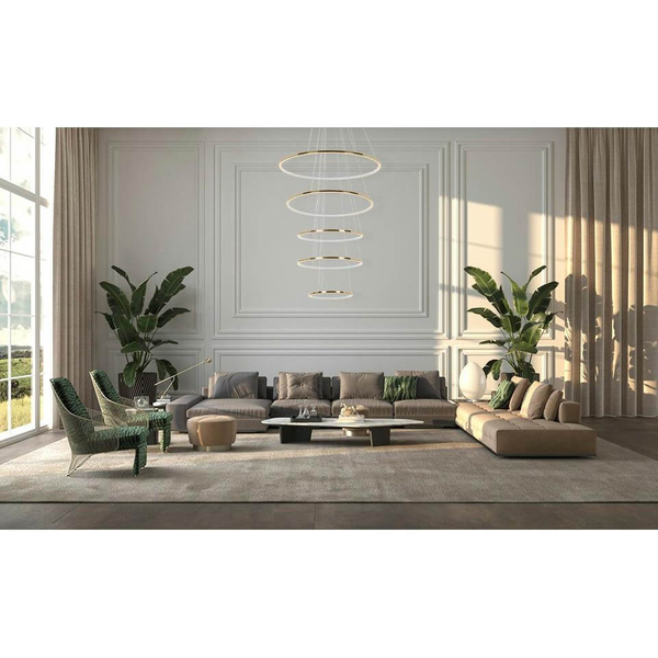 Pierścieniowa lampa wisząca Ring Slim MSE1501100163 Moosee LED 105W 3000K z pilotem złota