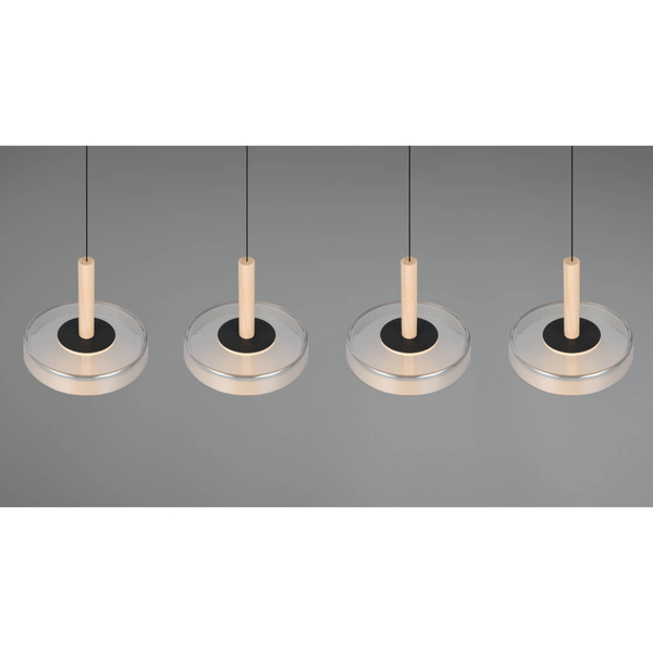 Lampa wisząca na belce CELESTE 354910432 Trio LED 28W 3000K czarny srebrny
