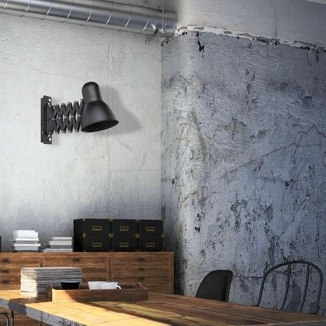 Nożycowa LAMPA ścienna HARMONY 9890 Nowodvorski industrialny kinkiet na wysięgniku czarny