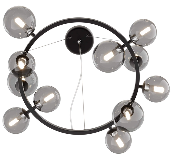 Wisząca lampa kulista Dallas MOD545PL-11B nad stół przydymiona