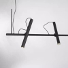 Lampa wisząca PURE-TUTUA czarna LED 28W 3000K do salonu nad stół tuby 2024-18