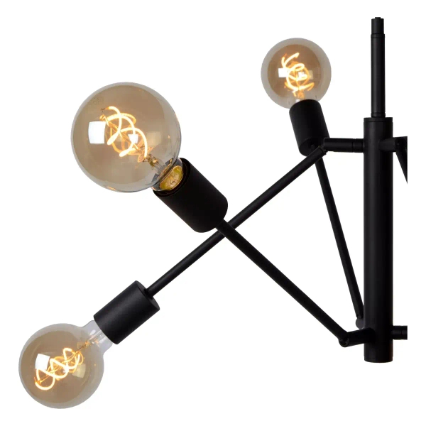 Zwisowa lampa loftowa Lester 21424/06/30 Lucide regulowana czarna