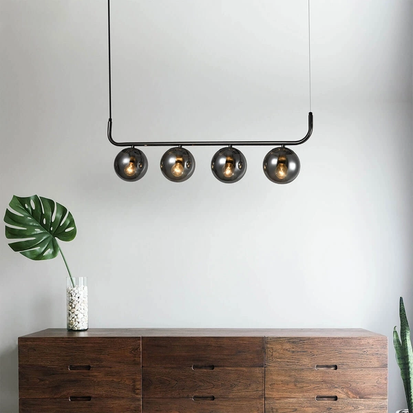 Kulista lampa wisząca Alisa LP-005/4L grafit Light Prestige kule grafit przydymiony