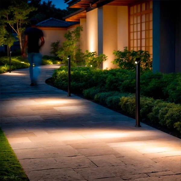 Stojąca lampa ogrodowa Passione ABR-SOP-6W LED 6W 3000K IP65 tuba czarna