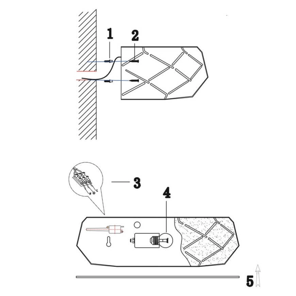 Kinkiet LAMPA ścienna REUS LP-8069/1W BK Light Prestige półokrągła OPRAWA geometryczna przyścienna czarna