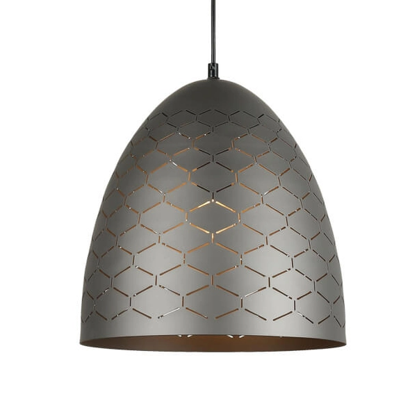 Nowoczesna lampa wisząca Leilani PND-43445-1L-GR do kuchni nad stół szara