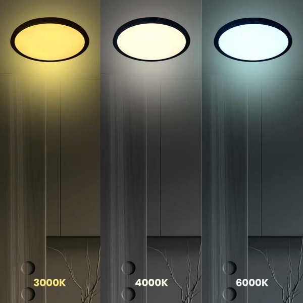 Kuchenna lampa sufitowa MAQ ML0442 50W 3000-6500K okrągła IP40 czarny