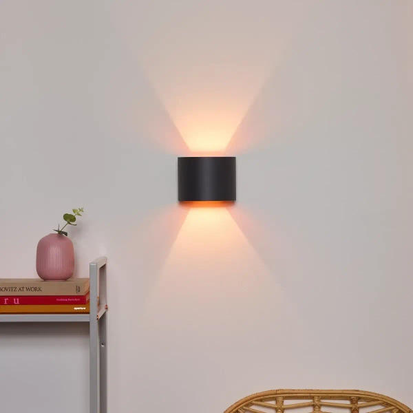 Kinkiet ścienny tuba XIO 09218/04/36 Lucide do gabinetu szary