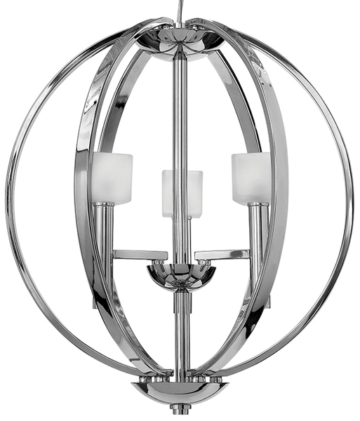 Żyrandol okrągły QN-MONDO3 sześcienny szklany chrom