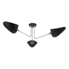 Sufitowa lampa metalowa Sebastian SEB0322 do salonu potrójna czarna