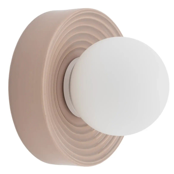 Ceramiczna naścienna lampa CLAY 11748 szklana kulista biała szara