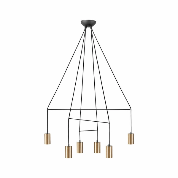 LAMPA wisząca IMBRIA 7956 Nowodvorski OPRAWA zwis kable pająk czarny mosiądz