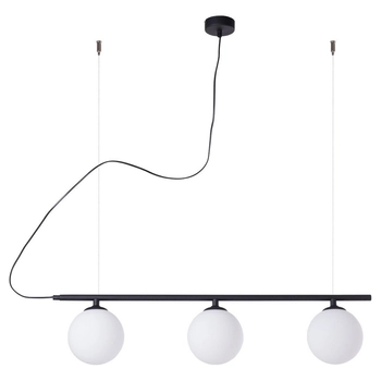 Szklana lampa wisząca BERYL 1006E_1 Aldex kule nowoczesne do jadalni białe