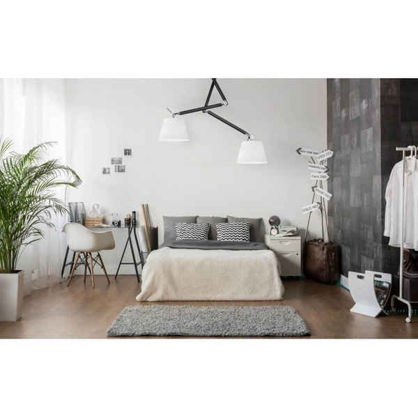 Regulowana lampa wisząca Zyta AZ1846+2xAZ2602 Azzardo czarna biała