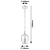 Szklana LAMPA wisząca PETUNIA 5252 Rabalux skandynawski zwis loftowy do salonu chrom