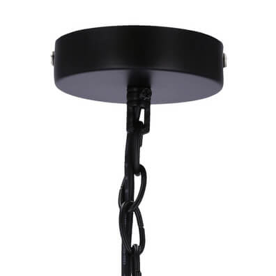 Industrialna lampa wisząca Sparta na łańcuchu czarna