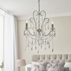 Żyrandol z kryształkami L&-195524 Light& pałacowy na łańcuchu srebrny