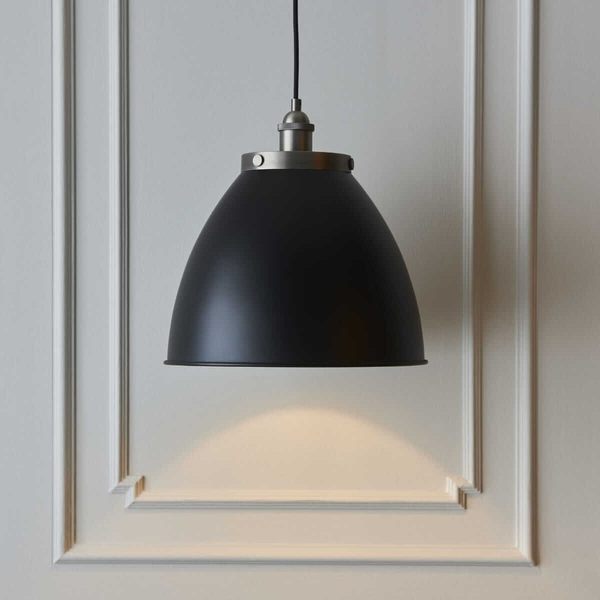 Wisząca lampa retro Franklin 98749 Endon do jadalni czarna cyna