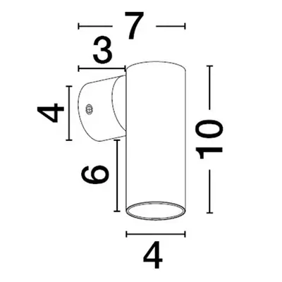 Aluminiowa tuba ścienna do biura VALLERO LE45633 biała